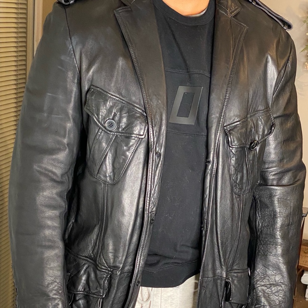 INC Leather coat